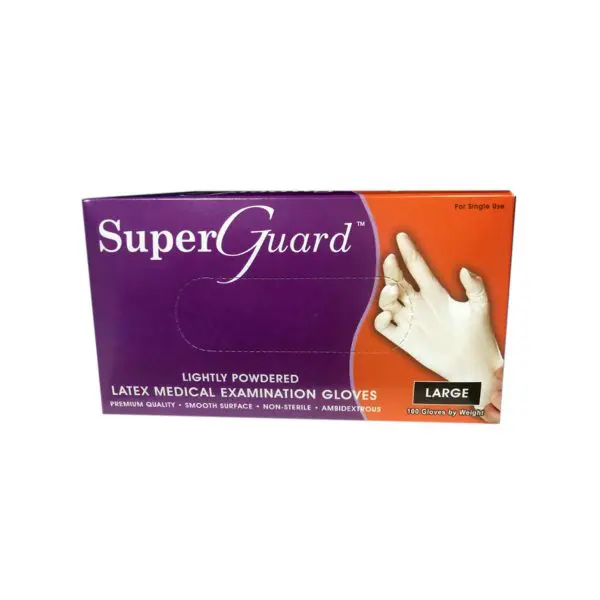 Guantes Latex SuperGuard x 100 unidades talla L