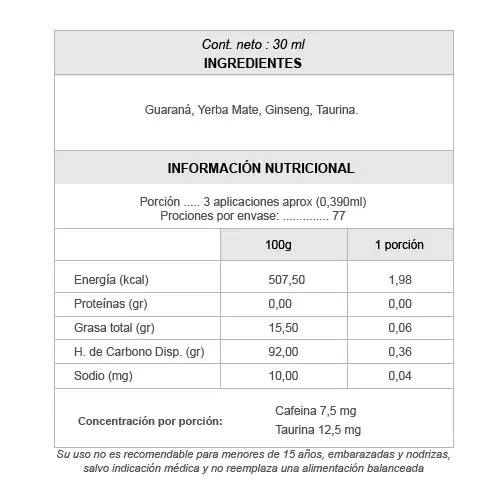 Energy Spray 30 ml Green Roots - Imagen 2