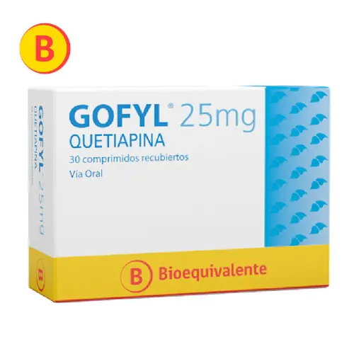 Gofyl Quetiapina 25 mg x 30 comprimidos recubiertos