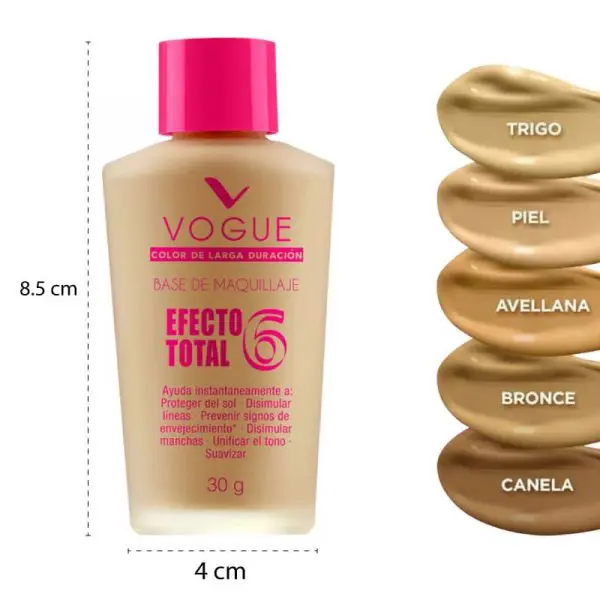 Vogue Base Efecto Total 6 COLOR PIEL 30 g
