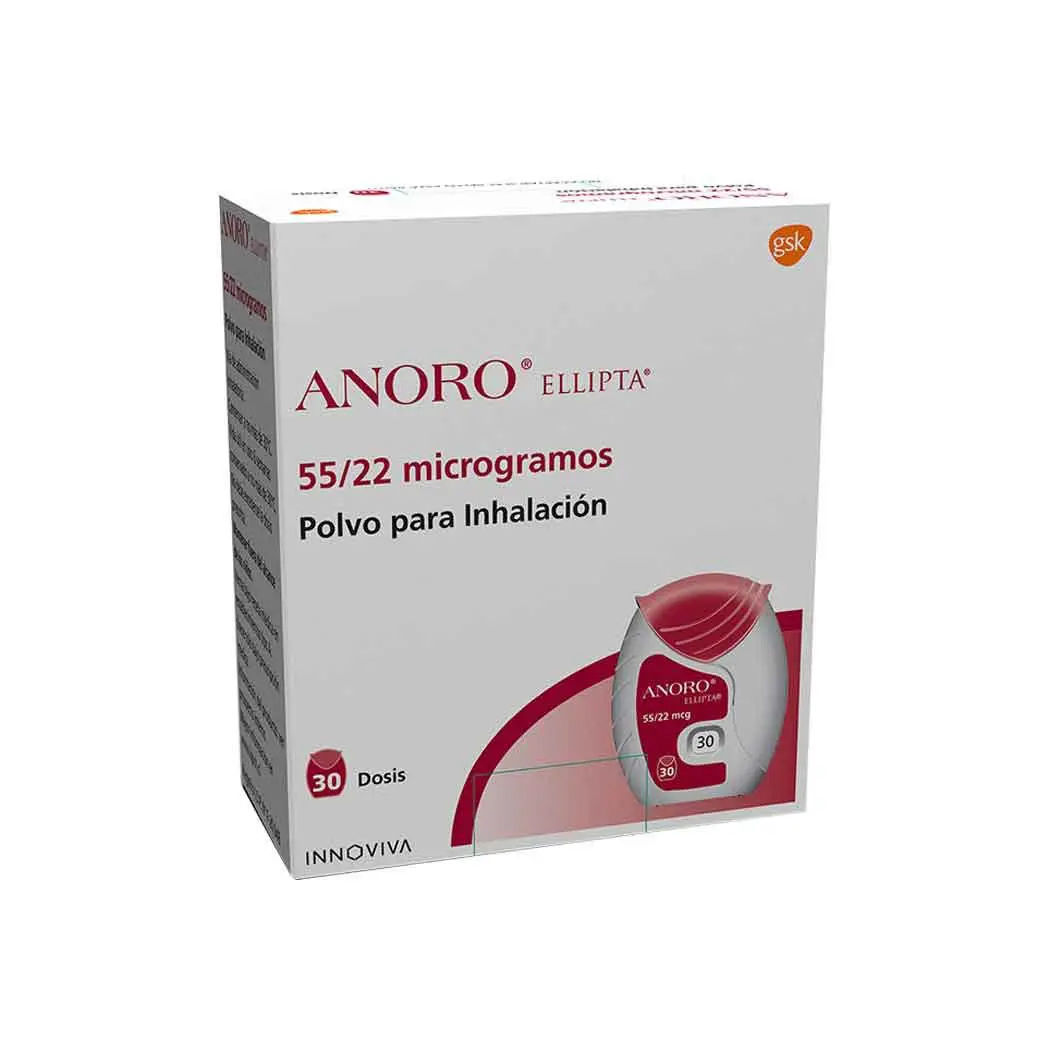 Anoro Ellipta Umeclidinio 62,5 mcg Inhalador Bucal 30 Dosis (Cenabast)