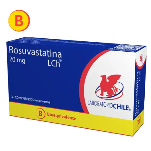 Rosuvastatina 20 mg x 30 Comprimidos recubiertos Laboratorios Chile
