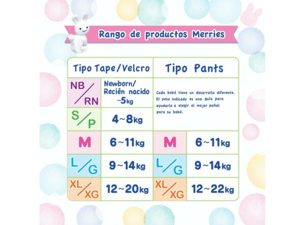 Pañales Merries Velcro Jumbo Pack M 42 pcs - Imagen 3