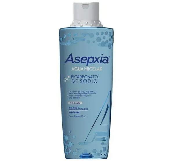 Asepxia Agua Micelar Bicarbonato 400 ML.