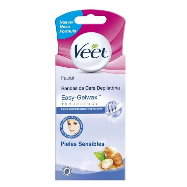 Veet Bandas de Cera Depilatoria Facial Pieles Sensibles x 20
