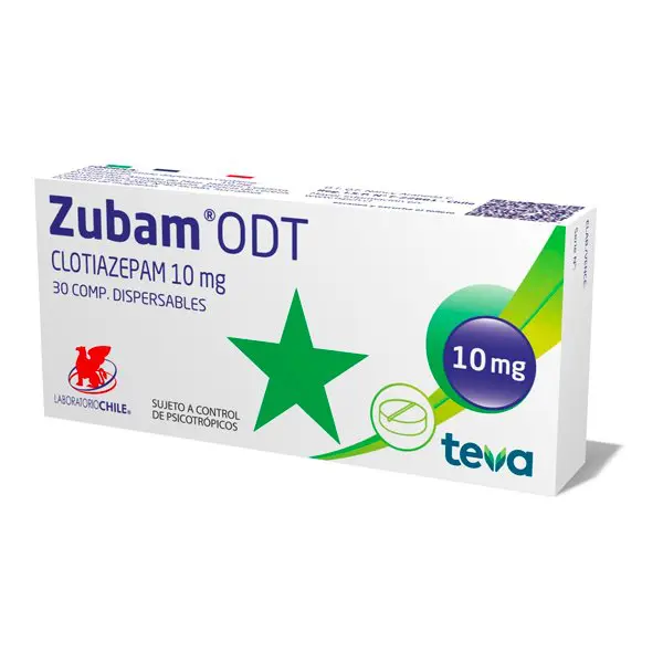 Zubam 10 mg x 30 comprimidos dispersables (Chile TEVA)