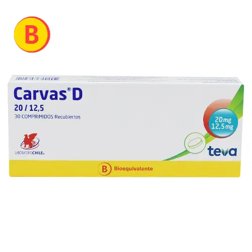 Carvas D  20  de 12,5 Mg