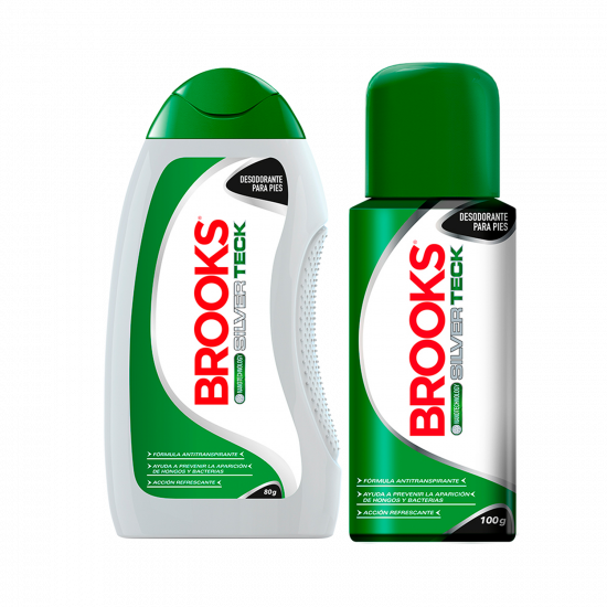 Pack Talco Brooks Silver Teck 80 g + Spray 100 Ml