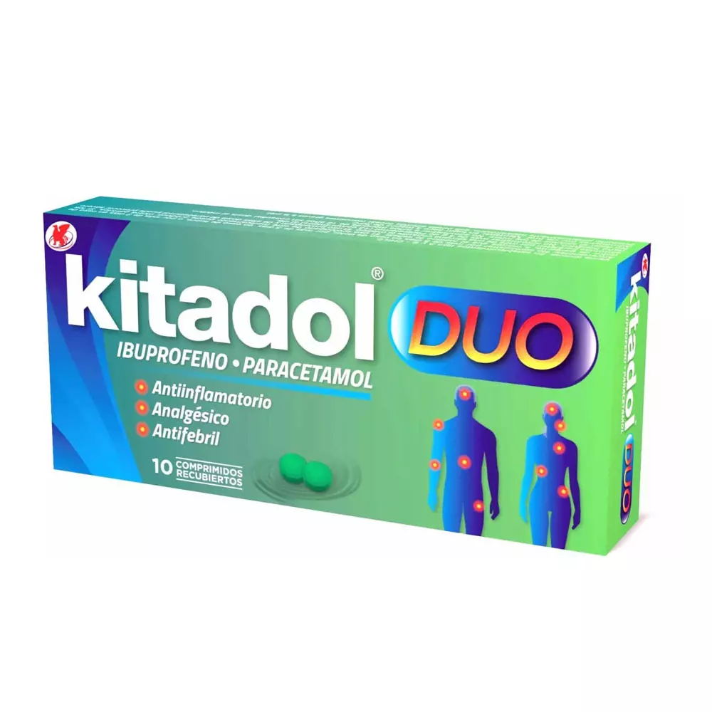 Kitadol Duo (Ibuprofeno – Paracetamol) x 10 Comprimidos Recubiertos