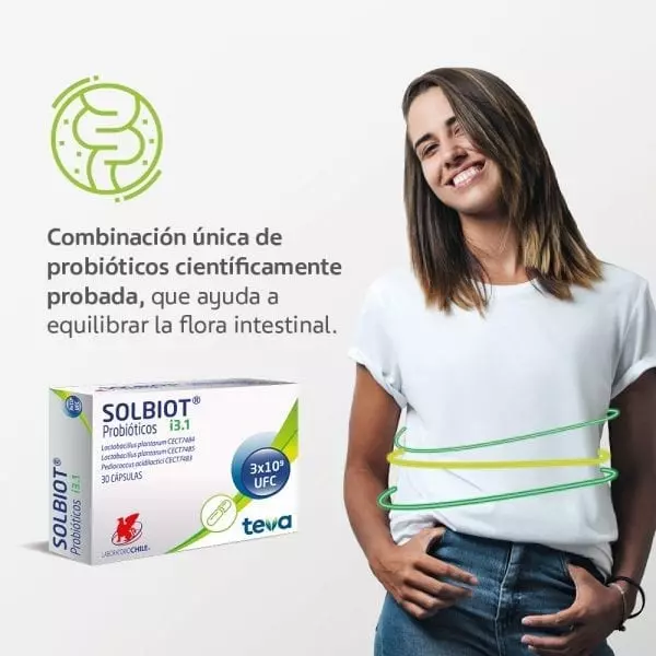 Solbiot x 30 Capsulas (Probióticos Transito Intestinal) - Imagen 2