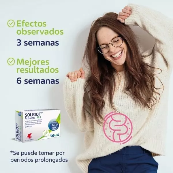 Solbiot x 30 Capsulas (Probióticos Transito Intestinal) - Imagen 3