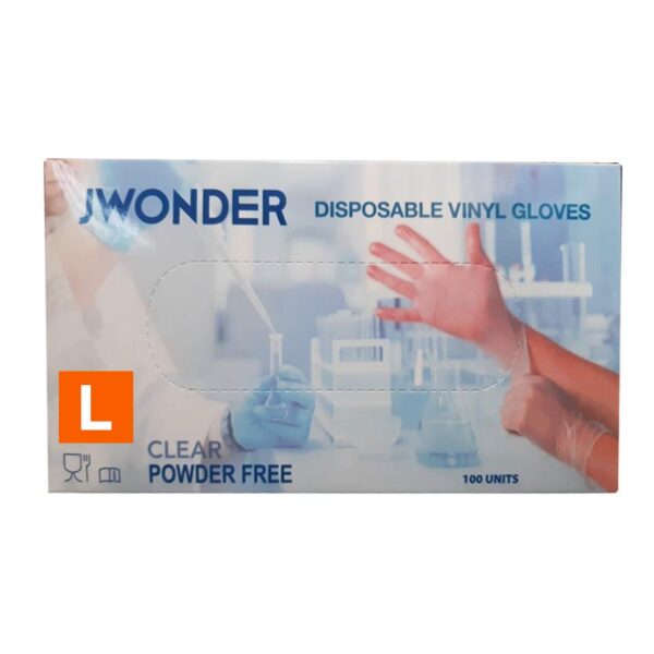 Guantes de Vinilo sin Polvo Talla L x 100 (JWONDER) EcoFarmacias