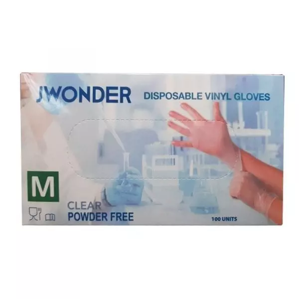 Guantes de Vinilo sin Polvo Talla M x 100 (JWONDER)