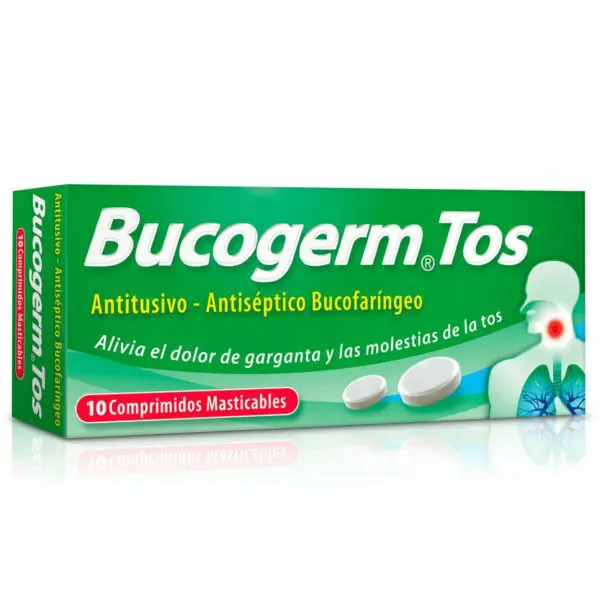 Bucogerm Tos Noscapina 10 mg Clorhexidina 5 mg 10 Comprimidos Masticables