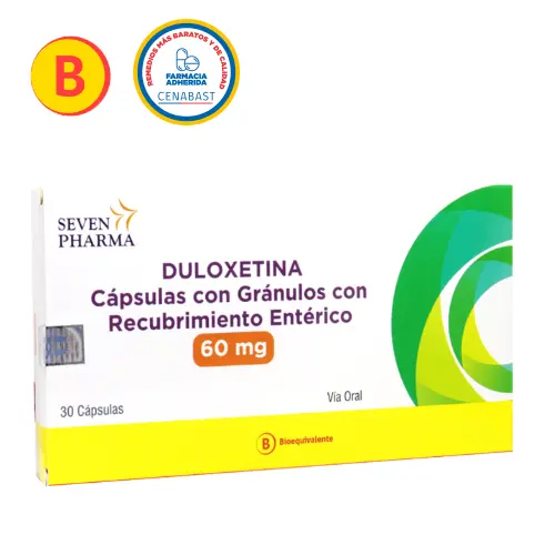 Duloxetina 60 mg x 30 Capsulas Seven Pharma (Cenabast)