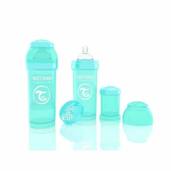 Mamadera Anticolico Twistshake 260 ml Turquesa
