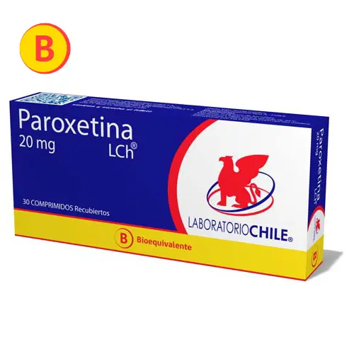 Paroxetina 20 mg x 30 Comprimidos (Laboratorio Chile)