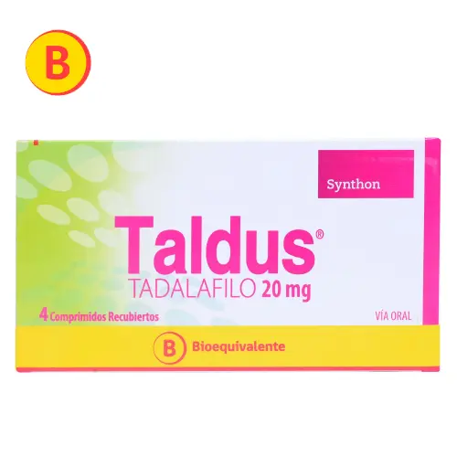 Taldus 20 mg x 4 comprimidos recubiertos (Synthon)