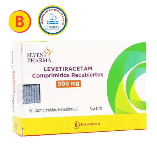 Levetiracetam 500 mg x 30 Comprimidos Recubiertos (Seven Pharma) (Cenabast)