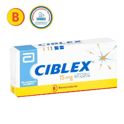 Ciblex Mirtazapina 15 mg x 30 comprimidos recubiertos Abbott (Cenabast)