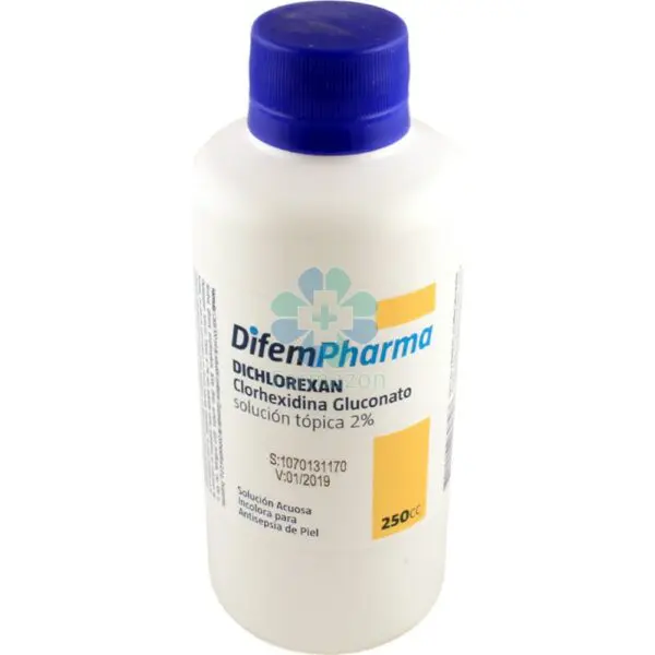Dichlorexan Clorhexidina Tópica Acuosa Al 2% Difem 250 Ml