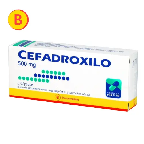 Cefadroxilo 500 x 8 Capsulas Mintlab