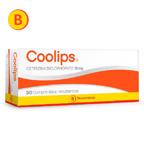 Coolips Cetirizina 10 mg 30 Comprimidos