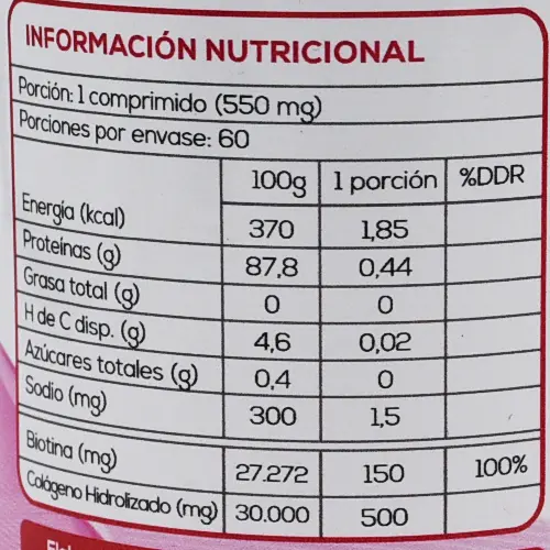 Colágeno Hidrolizado +Biotina - Imagen 4