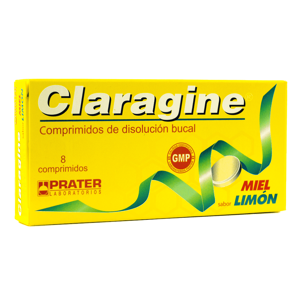 Claragine Sabor Miel Limón x 8 comprimidos