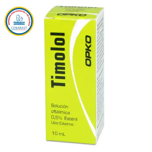 Timolol 0,5% solución oftálmica x 10 ml (Opko)