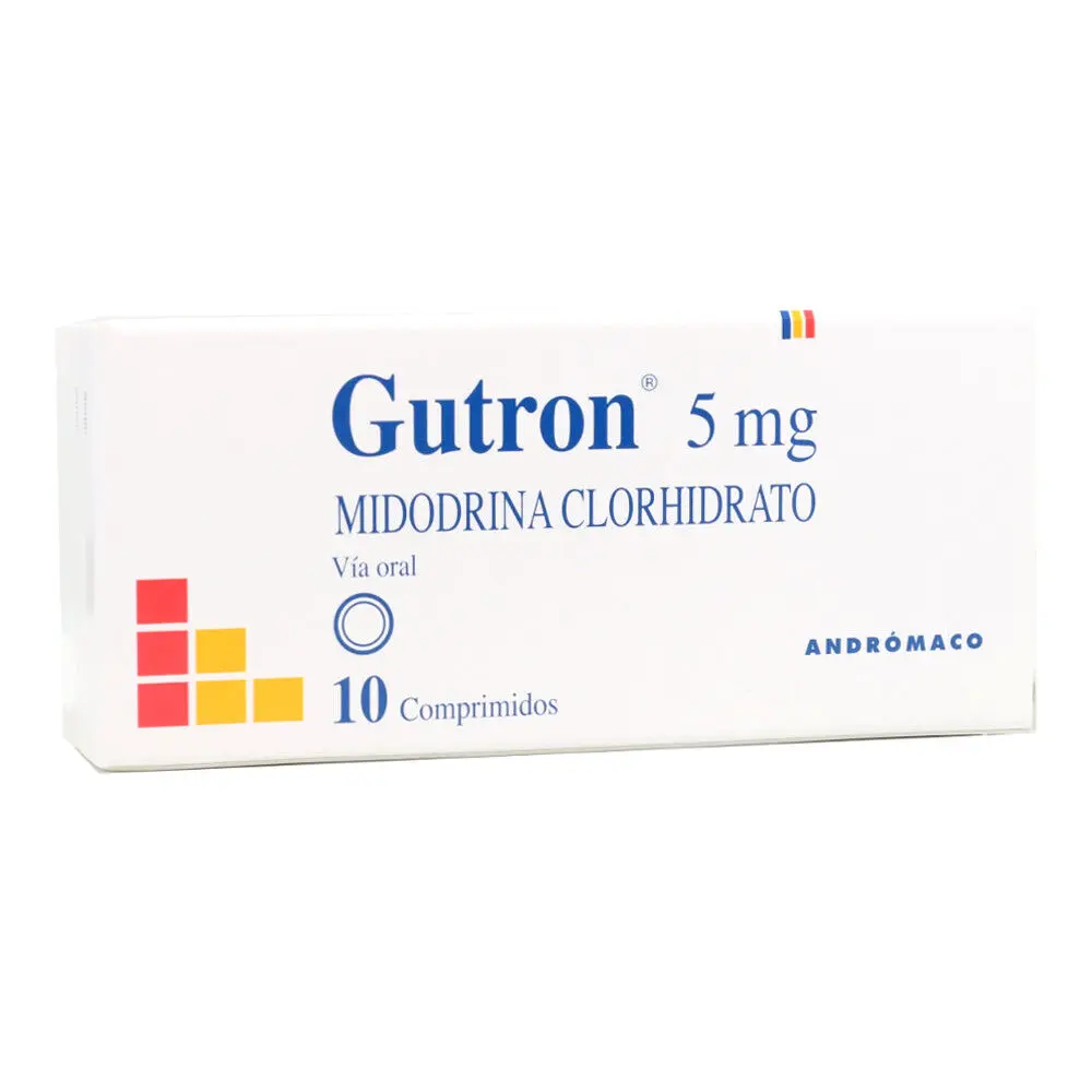 Gutron 5 mg Midodrina Clorhidrato 10 Comprimidos (Silesia)