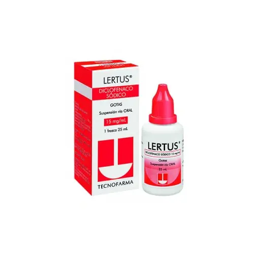 LERTUS Diclofenaco Sódico 15 mg/mL 25 ML