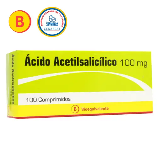Ácido Acetilsalicílico 100 mg x 100 comprimidos masticables (OPKO) (Cenabast)