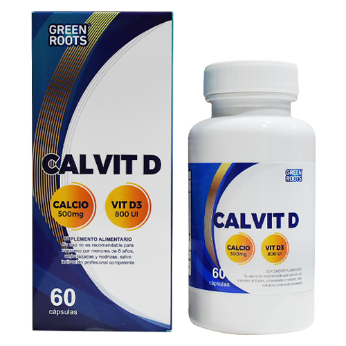 Calvit D calcio 500mg / vitaminas D3 800 UI x 60 cápsulas