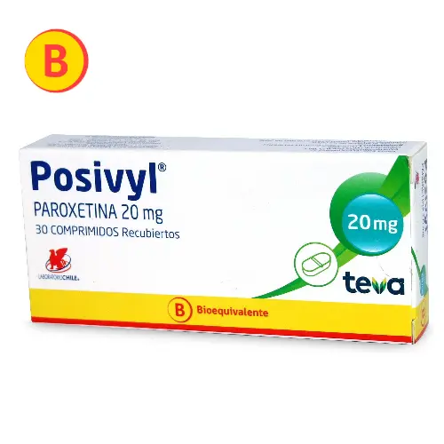 Posivyl Paroxetina 20mg x 30 Comprimidos Recubiertos  (LCH)