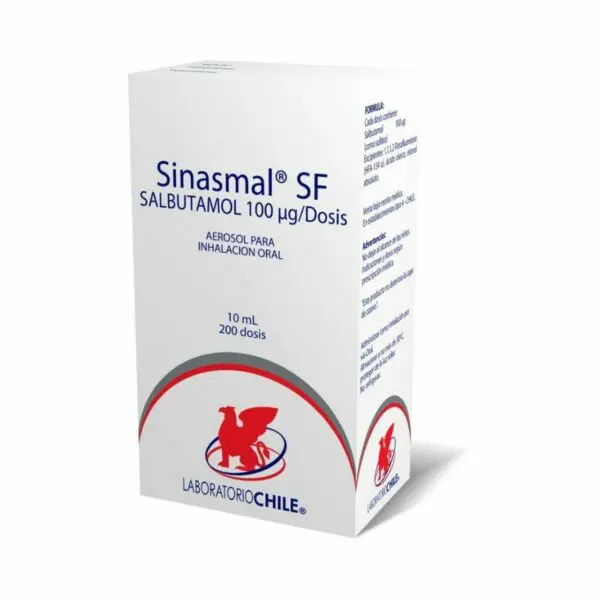 Sinasmal SF Salbutamol 100mcg/Dosis Inhalador 200 dosis  (Lab Chile)