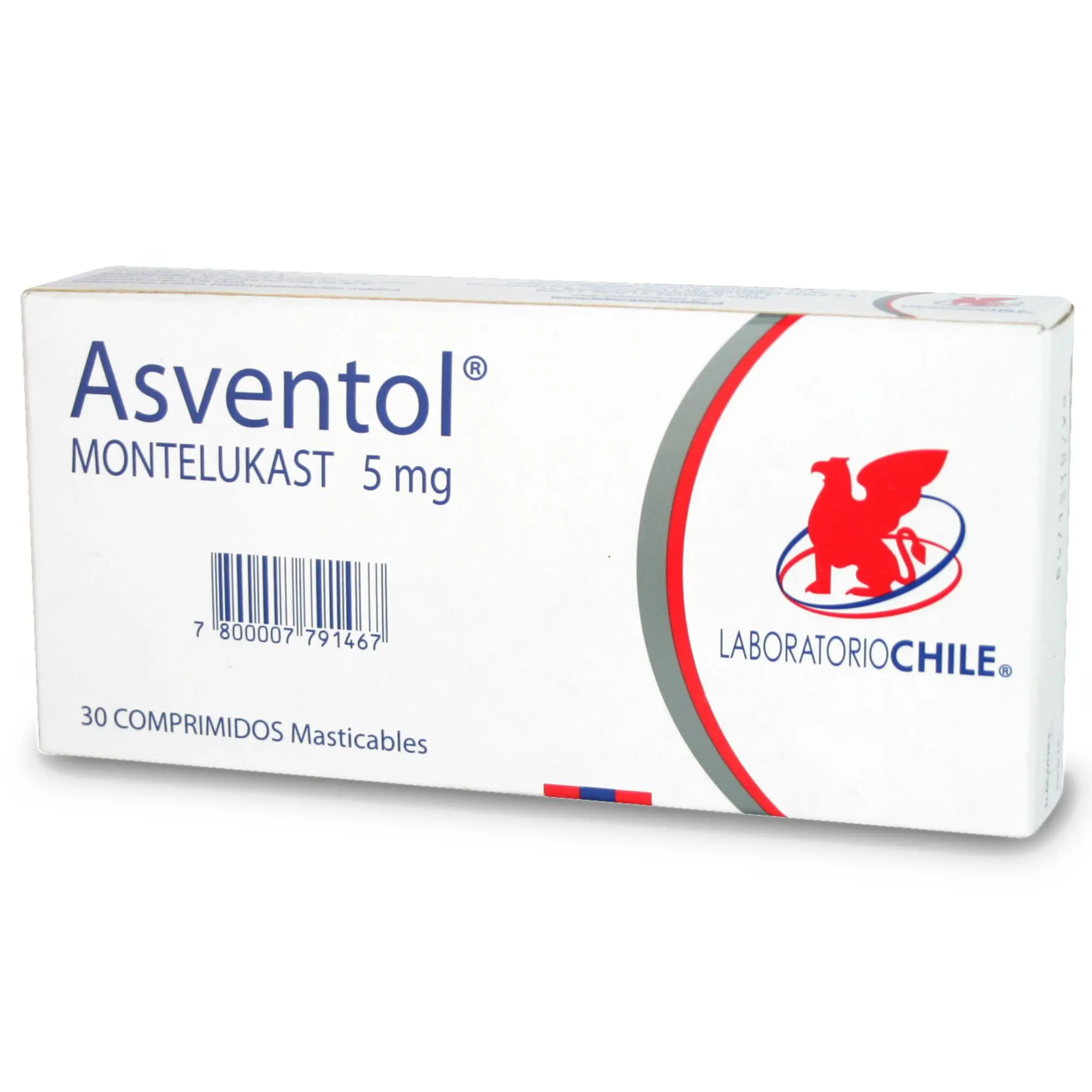 Asventol Montelukast 5 Mg x 30 Comprimidos Masticables (Lab Chile) EcoFarmacias