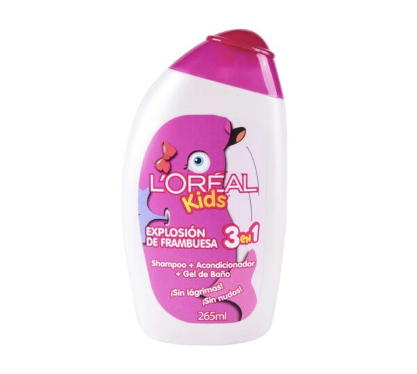 L´oreal Kids Shampoo 3en1 Explosión de Frambuesa 265 Ml
