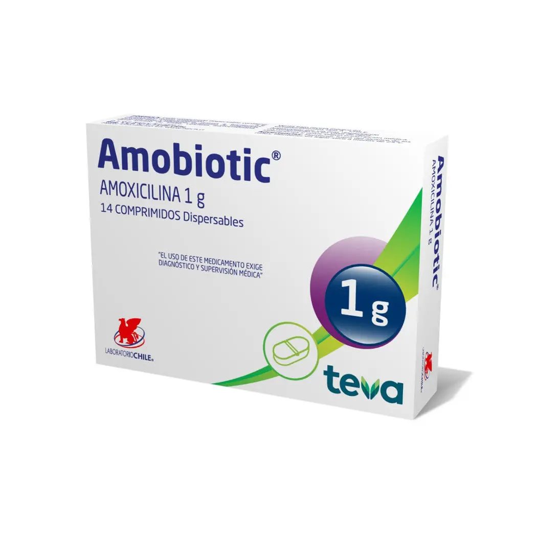 Amobiotic Amoxicilina 1 g x 14 Comprimidos Dispersables (Lab Chile)