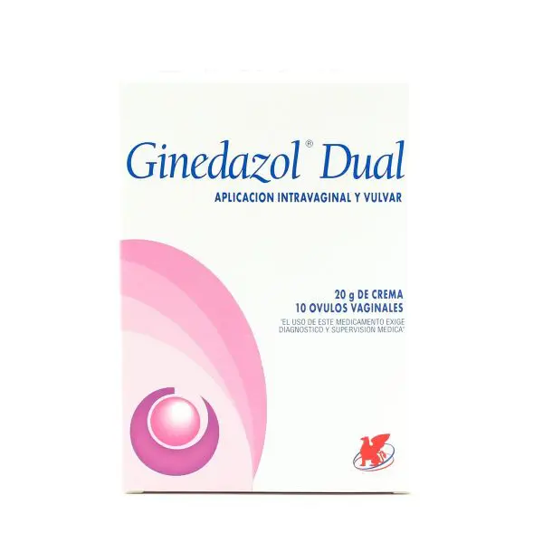 Ginedazol Dual 10 Óvulos + crema 20 g (Lab Chile)