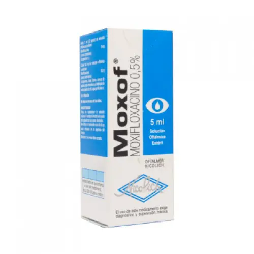 Moxof Moxifloxacino 0,5% Solución Oftálmica 5 Ml