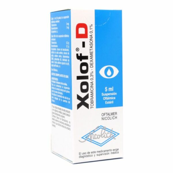 Xolof-D Tobramicina 0,3% Dexametasona 0,1%  5Ml