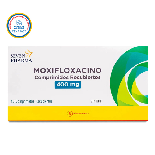 Moxifloxacino 400 Mg x 10 Comprimidos (Seven Pharma)