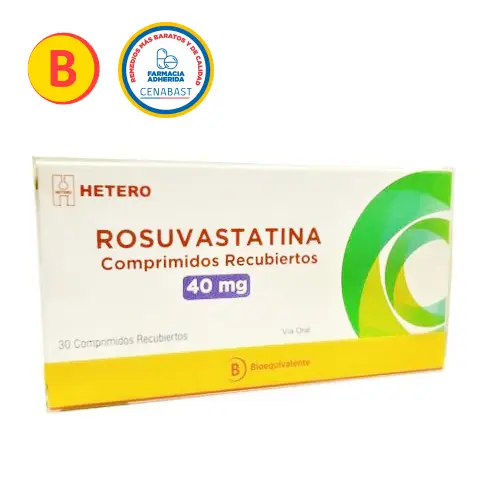 Rosuvastatina 40 mg x 30 comprimidos recubiertos (Hetero)  (Cenabast)