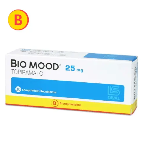 Bio Mood Topiramato 25 Mg x 30 Comprimidos
