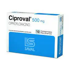 Ciproval Ciprofloxacino 500 mg x 10 Comprimidos Recubiertos