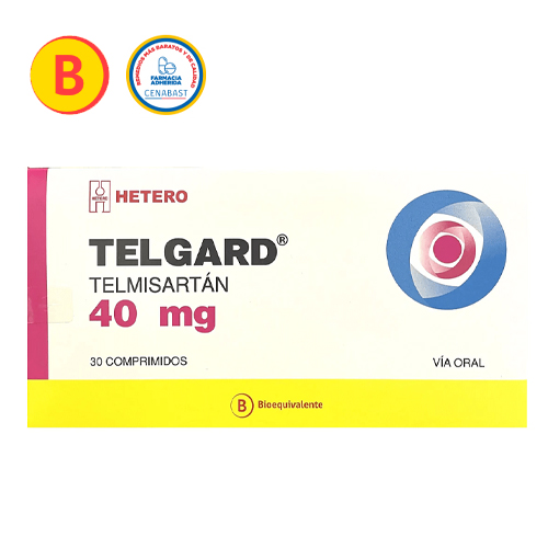 Telgard Telmisartán 40 mg x 30 comprimidos (Hetero) (Cenabast)