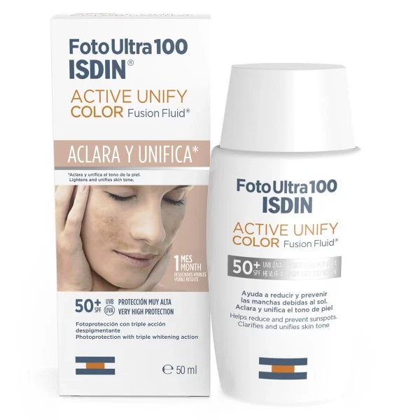 FotoUltra ISDIN Active Unify Color SPF 50+ (Aclara y Unifica) 50 Ml