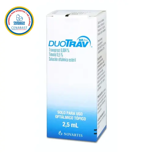 Duotrav solución oftálmica 2.5 ml (Novartis) (Cenabast)