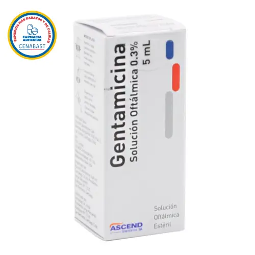 Gentamicina Solución Oftálmica 0,3% 5 ml (Ascend) (Cenabast)